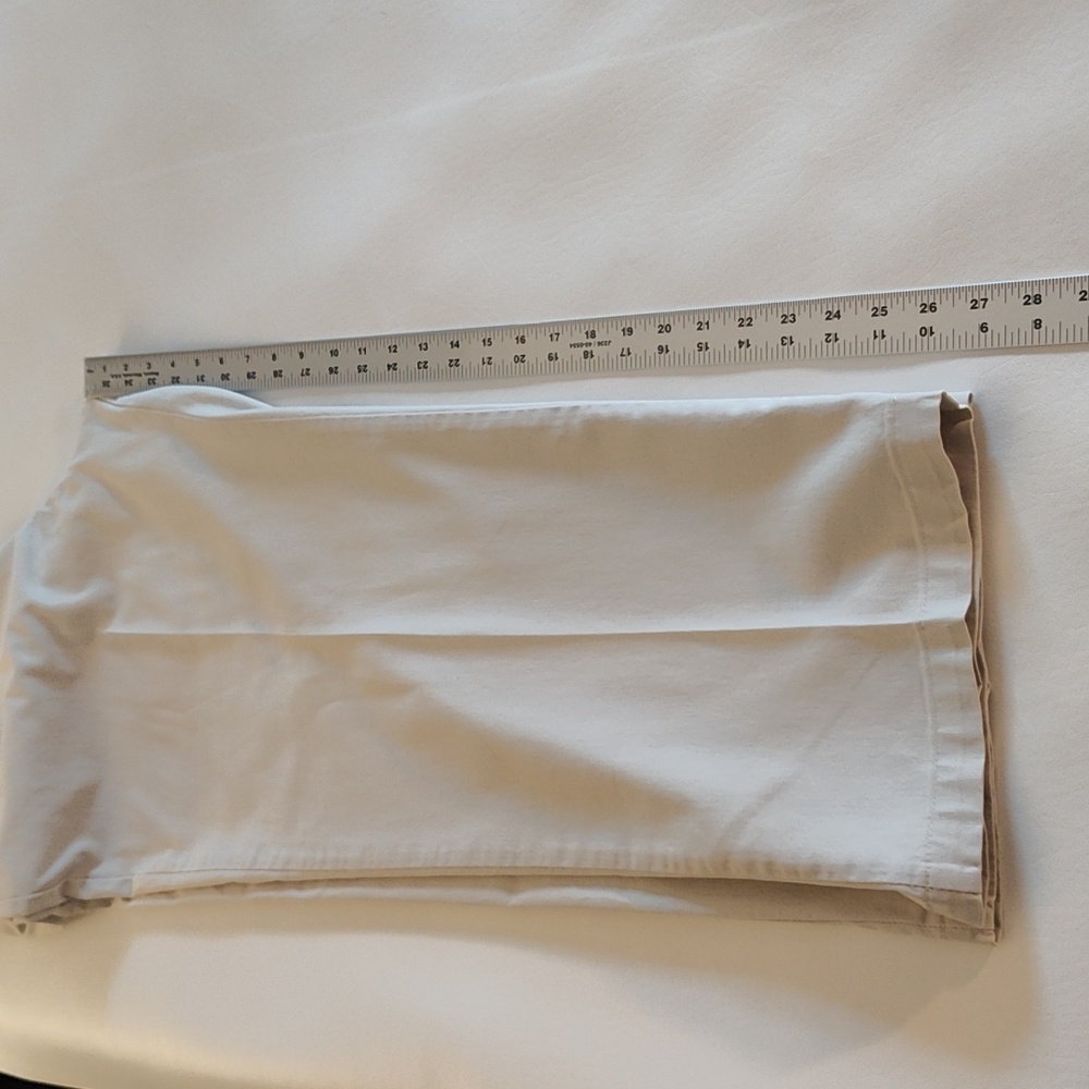 Lee Khaki Crop Pants Size 16 P Straight Leg Flat Front Casual Office Classic - Picture 9 of 13
